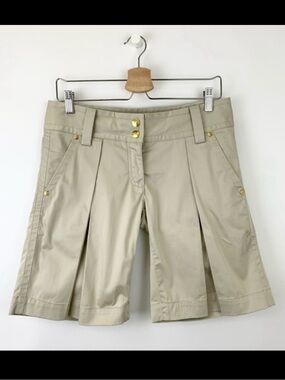 NEW Planet Blue La Rok Pleated Havana Khaki Shorts 6